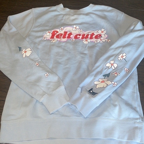 Revolve BSR by Samii Ryan felt cute daisy pastel blue sweatshirt - Picture 2 of 8